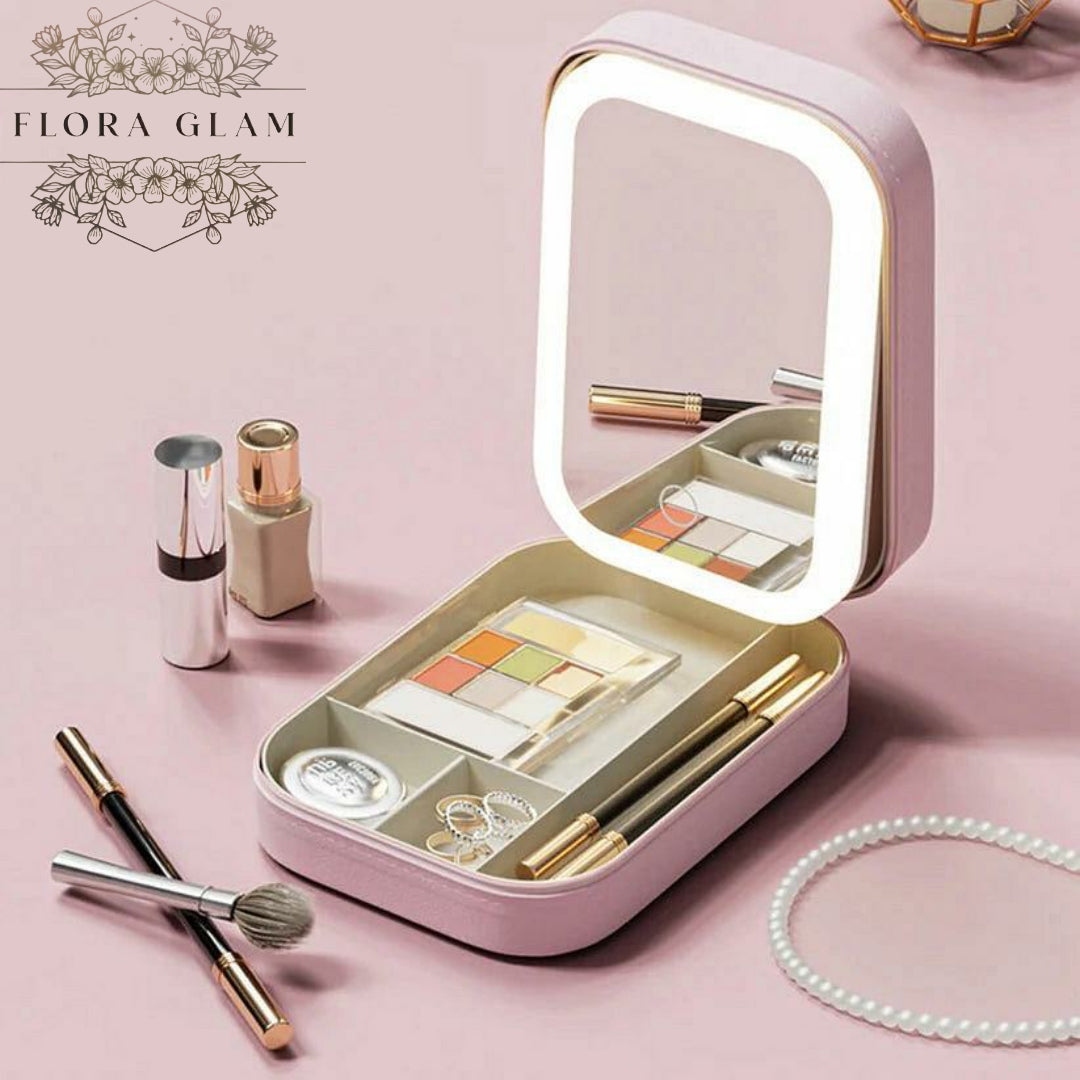 FloraGlam Makeup Vanity With LED Mirror