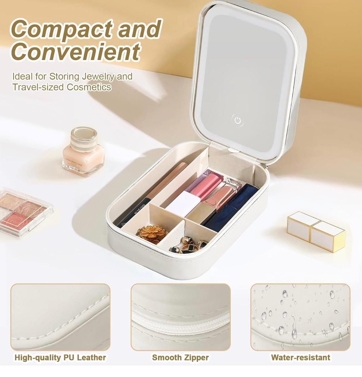 FloraGlam Makeup Vanity With LED Mirror