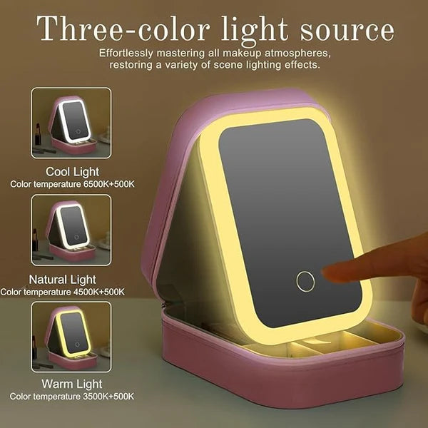 FloraGlam Makeup Vanity With LED Mirror